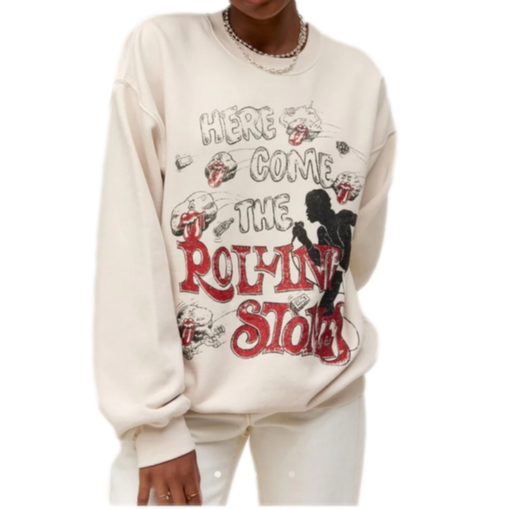 Daydreamer  Rolling Stones Here Comes the Stones Crewneck Sweatshirt, M